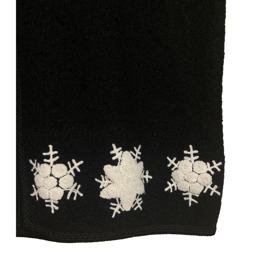 100%‎ Wool Embroidered Winter Holiday Vest Women's M Black Compliments - Picture 5 of 11
